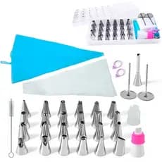 Kit Completo Confeiteiro Profissional Sacos Bicos p/ Confeitar 35 Peças