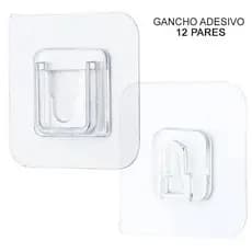 Kit 12 Pares Gancho Adesivo Macho Fêmea P/ Pendurar Quadro Parede