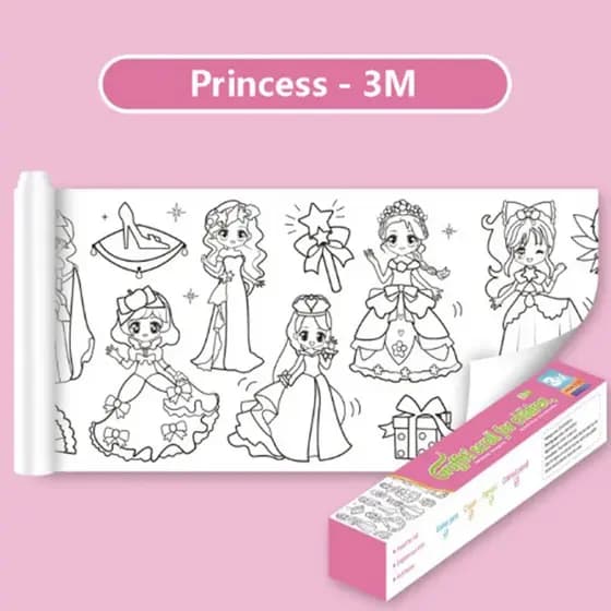 Bobina Rolo De Papel Para Colorir Pintar Educativo Criança