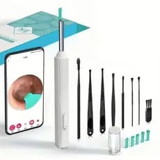 Limpador de Ouvido Otoscópio Removedor de Cera com Câmera Limpeza Wireless