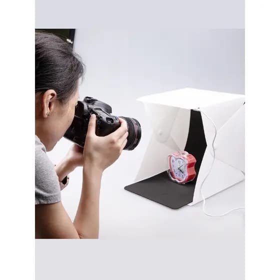 TENDA MINI ESTUDIO PHOTOBOX LED BACKDROPS PRETO