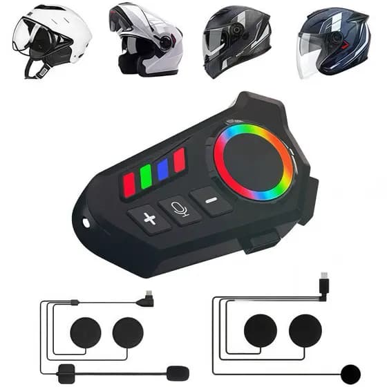 Fone de Ouvido de Capacete Moto Bluetooth Controle De Voz Intercomunicador