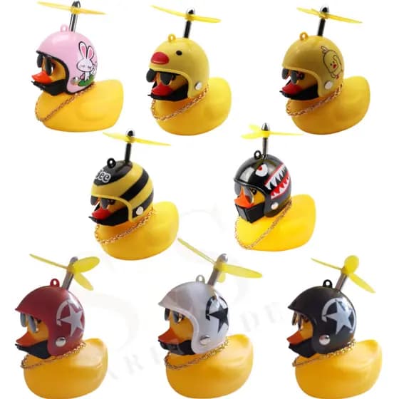 Patinho Jack da Zueira Com Led - Pato de Borracha Acessório Bike Moto Carro