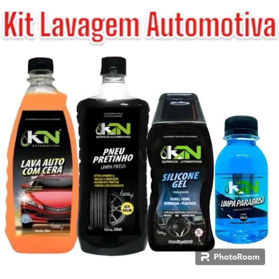 KIT LIMPEZA CARRO SHAMPOO PRETINHO SILICONE PARABRISA