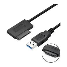 Cabo adaptador conector usb mini sata 13 pinos cd dvd rom drive case caddy gaveta de hd slim plug