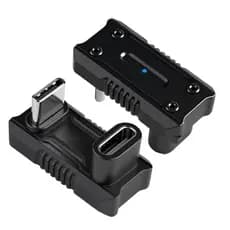 Adaptador em curva U 180 graus cabo conector tipo otg type c plug tomada extensão hd smart charge