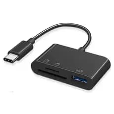 Leitor tipo hub adaptador otg USB e type c cartão memória micro tf sd xc hc pen drive