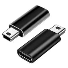 Adaptador conector tipo otg usb type-c pra mini-b v3 cabo plug camera ps3 celular