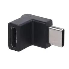 Adaptador curva L 90 graus cabo conector tipo otg type-c smart phone celular ultrabook