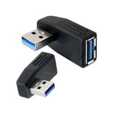 Adaptador 90 graus cabo conector USB-A extensão tomada pc box tv repetidor
