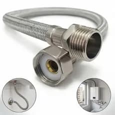 Engate Mangueira Flexível Trançado Aço Inox 30 Cm rabicho de lavatório