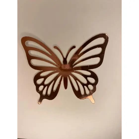 ✨ Envio Rápido – 50 Borboletas Lamicote 5cm – Prata, Dourado e Rosé Gold