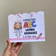 Envio Imediato-Sacolinha Formatura ABC Menina Personalizada- Lembrancinha Escola-Formatura-Infantil