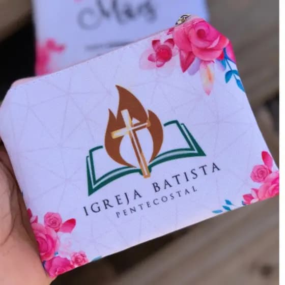 20 Porta Moedas Brinde Personalizada para Igreja / Necessaire Lembrancinha 14x10cm Pastor Pastora