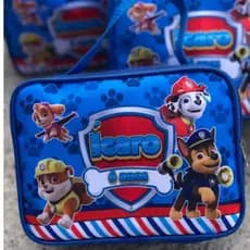 KIT 6 Lembrancinha Maletinha Bolsa Personalizada Festa Aniversario Varios Temas frasqueira Brinde Bolsinha