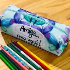 5 Estojos Box de Lápis Personalizado Lembrancinha Todos os Temas