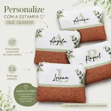 5 Porta Moedas Personalizado para Lembrancinha 14X10cm Verde Oliva Casamento Dia das Mães Mini Necessaire