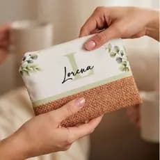 6 Necessaire Slim Personalizado com Nome 20X14cm Madrinha Casamento Lembrancinha Brinde