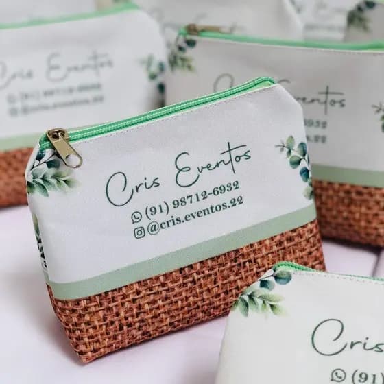 5 Mini Necessaire Trapézio Personalizado com Nome/ Marca para brindes ou lembrancinhas