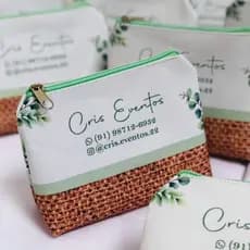 5 Mini Necessaire Trapézio Personalizado com Nome/ Marca para brindes ou lembrancinhas