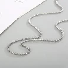 Corrente Cordão Masculino Torcido 3mm em Aço Inox Cor Prata Não Enferruja 50/60/70 cm