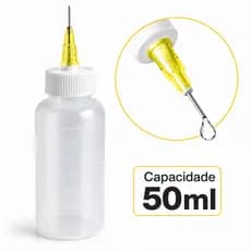 Dispenser Frasco Bico Fino 50 ml para Álcool Isopropílico — Micro Gotas para Limpeza de Celulares