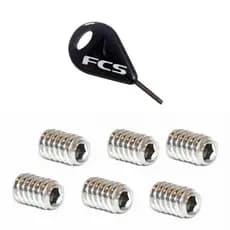 6 Parafusos Inox + Chave P/ Quilha De Encaixe Prancha Surf