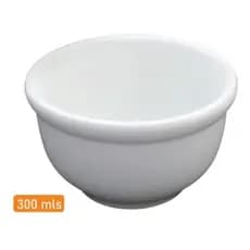 12 Molheira Cumbuca Sobremesa Porções 300ml Porcelana Kit Off White