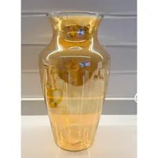 Vaso de Vidro Ambar Florença Elegante para Flores e Decoração