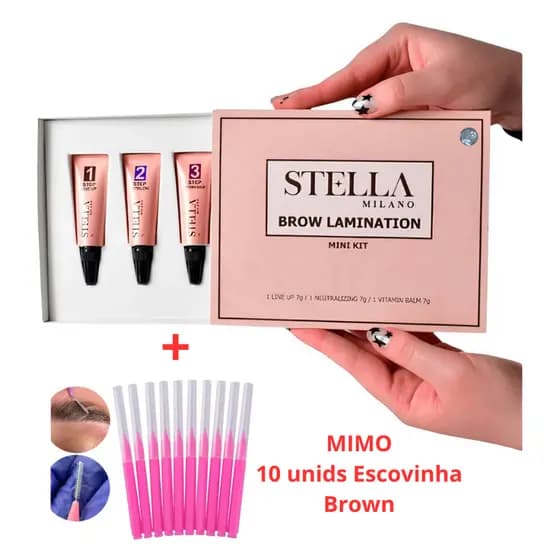 Mini Kit Brown Lamination Lash Lifting Stella Milano 7g com ANVISA