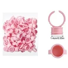 100un Anel Batoque Descartável Para Cola Micropigmentação Extensão Cílios Henna