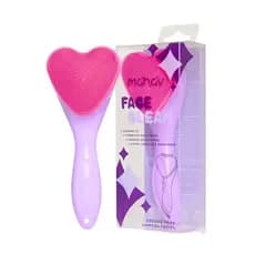 Escova Limpeza Facial Massagem Esponja Cerdas Macias Face Clean Mahav Coração