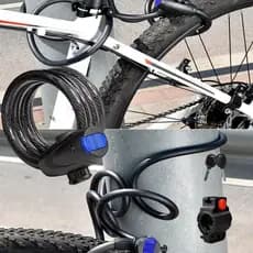 Cadeado Anti Roubo Com Trava De Segurança Para Moto Motocicleta Bike Reforçado Com Aço 90 Cm