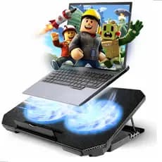 Suporte Base Refrigerada Notebook 2 Coolers Led Giratório Silencioso Fácil Instalação