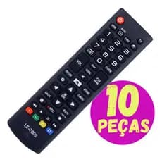 Kit 10 Controle Remoto Lelong Para Tv LG Smart 7002 Atacado Revenda Conexão Presentes