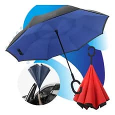 Guarda Chuva Invertido Reforcado Tecido Duplo Impermeavel