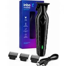 Máquina Maquininha Aparador Barba Cabelo Acabamento Sem Fio 3 Pentes Inboxmobile Preto 127/220v