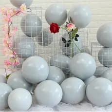 50 Unid Balão Cinza 9 Pol P/ Festa Decoração Neutro