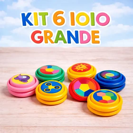 6 Ioio Yoyo io io Brinquedo Infantil p/ Kit Festa Lembrancinha Infantil