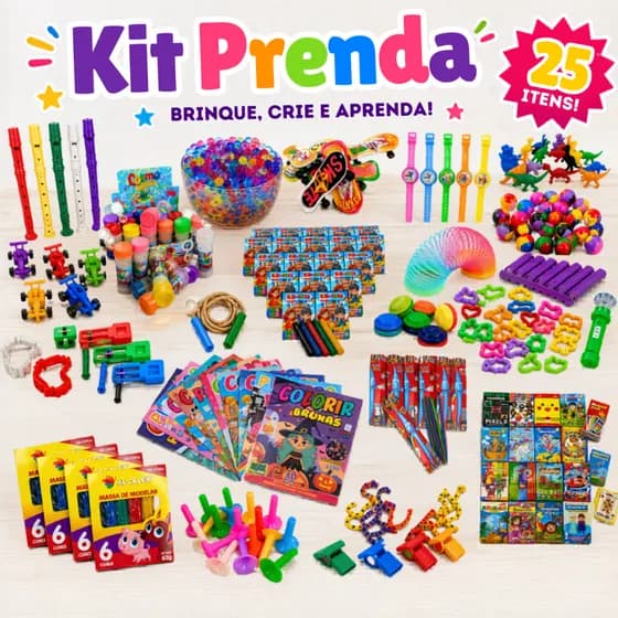 Kit 25 Brinquedo Infantil p/ Kit Festa lembrancinha Prenda dia das Crianças