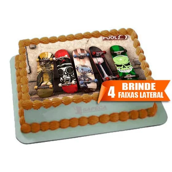 Papel arroz Skate para Bolo de 4kg