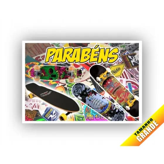 Papel Arroz Skate para Bolo Grande 30x40cm de 7Kg