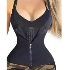 Cinta Modeladora Dupla Ajustável Feminina Alça Reduz e Afina Cintura