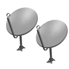 Kit 2 Antena Digital Parabólica Chapa 60cm Ku 5g