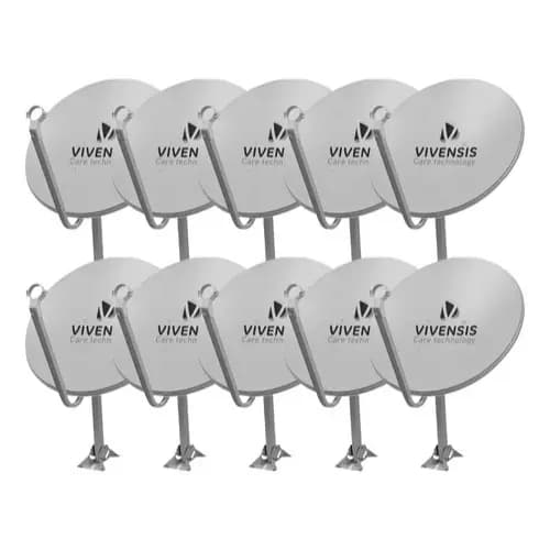 Kit 10 Antena Vivensis Parabolica Digital 60cm Ku