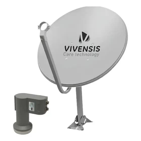 Antena Digital Parabólica Vivensis 60cm Ku 5g + Lnbf Duplo