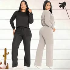 Conjunto  Feminino mais vendido Lanzinha  blusa despojada mulet calça Casual outono/inverno 2025