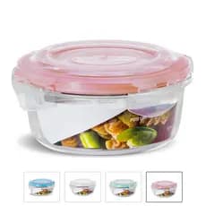 Pote 620ml Vidro Hermético Marmita Mantimento Tampa Plástico
