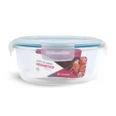 Pote Vidro Hermético Marmita Mantimento Tampa Plástico 950ml