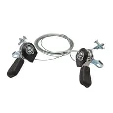 Alavanca de cambio bike passador trocador aluminio para marcha bicicleta 18/21 vel par com cabos sem conduites paco